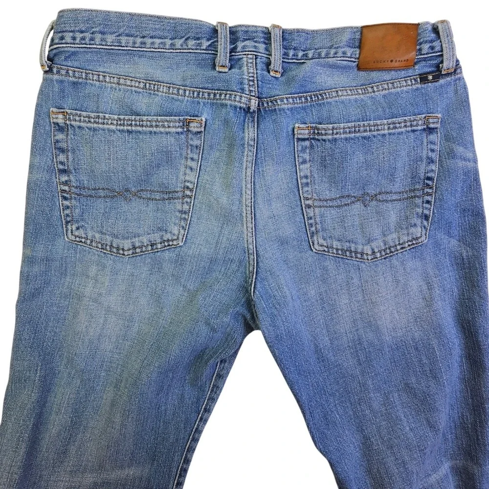 Lucky Brand 361 Vintage Straight Mens Blue‎ Medium Wash Denim Jeans 36x30